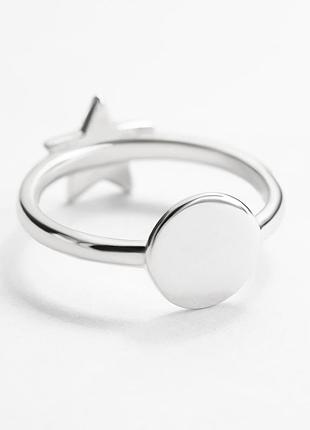 Серебряное кольцо, размер 15,0, вес: 1.7 г