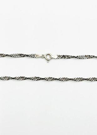 Серебряная цепочка, плетение сингапур, размер 60 см x 0,3 см, вес: 7.6 г