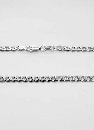 Серебряная цепочка гурмет панцирь, размер 50 см x 0,13 см, вес: 15.2 г
