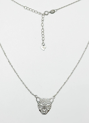 Серебряное колье родированное, размер 40 см x 0,1 см, вес: 2.3 г