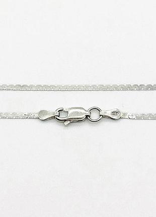 Серебряная цепочка родированная, размер 45 см x 0,2 см, вес: 2.1 г