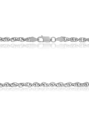 Серебряная цепочка, плетение корд, размер 45 см x 0,3 см, вес: 9.4 г