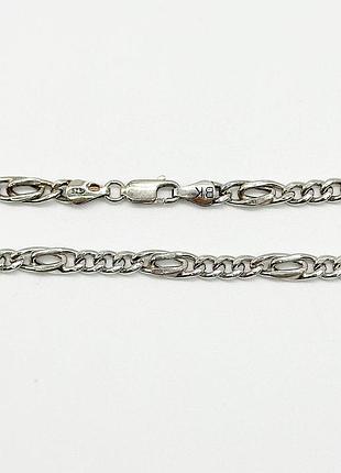 Серебряная цепочка, тигровый глаз 3+1 (830р), размер 55 см x 0,5 см, вес: 10.9 г
