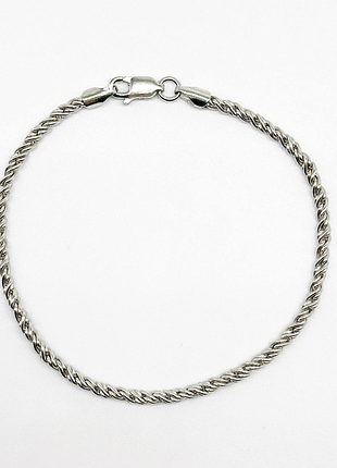 Серебряный браслет, плетение тайвань, размер 18 см x 0,25 см, вес: 5.0 г