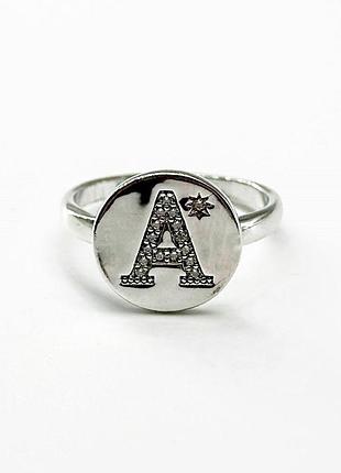 Серебряное кольцо с фианитами, размер 16,0, вес: 3.2 г