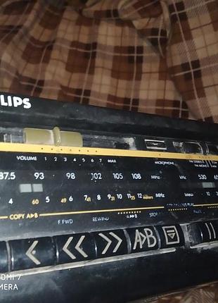Кассетный магнитофон philips радиоприёмником