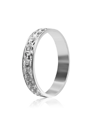 Серебряное кольцо широкое без камней, размер 16,0, вес: 1.8 г 20,0