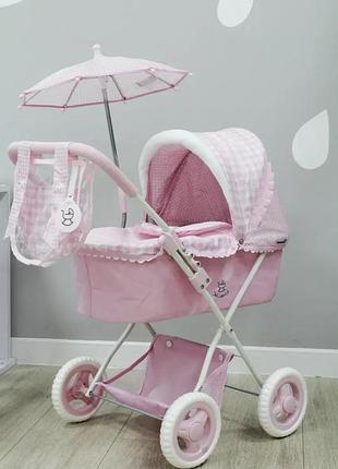 Кукольная коляска decuevas niza 85046 с сумкой и зонтиком коляска для куклы 60см ручка