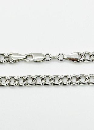 Серебряная цепочка гурмет панцирь, размер 55 см x 0,55 см, вес: 13.5 г