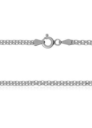 Серебряная цепочка бисмарк, размер 45 см x 0,25 см, вес: 4.2 г