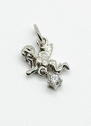 Срібна підвіска зі вставкою swarovski zirconia