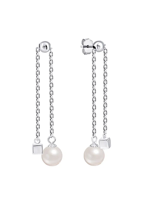 Серебряные серьги со вставкой sea shell pearl