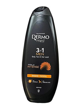 Гель для душа dermo med мужской увлажняющий 3 в 1 450 мл 3360