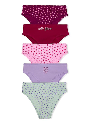 Набор хлопковых трусиков pink victoria's secret размер м хлопковые cheeky оригинал