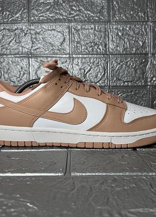 Мужские кроссовки nike dunk low rose whisper white/peach dd1503-118