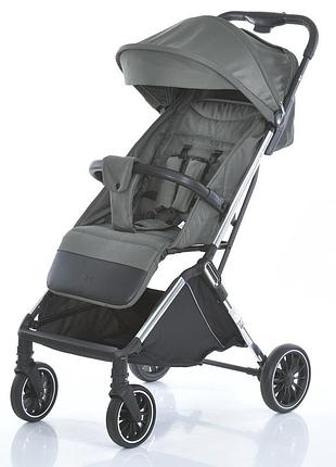 Коляска прогулочная детская арт. me 1129 link moss striped с чехлом и дождевиком