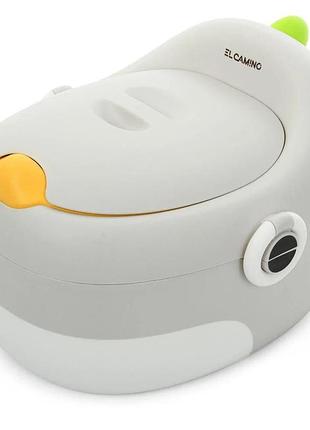 Горщик дитячий me 1142 multi potty gray (1шт) 3-в-1, накладка на унітаз, підставка для ніг, 38,4*33*2