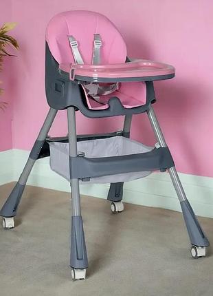 Стульчик для кормления с наклонной спинкой, мягкий чехол bambi m 5722 lilac