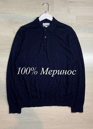 Чоловічий легкий мериносовий светр autograph xl / 52–54, мериносова вовна, тонкий вовняний джемпер, як новий, класичний трикотаж