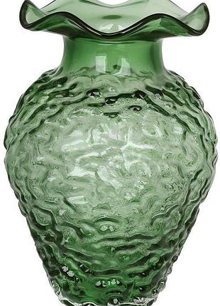 Ваза стеклянная "forest emerald" ø16х30см, зеленая