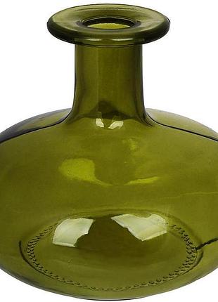 Стеклянная мини-ваза "midnight glass" ø12.5х10.5см, лайво-зеленая