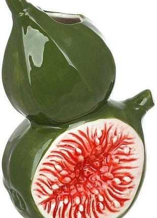 Ваза порцелянова "figs" 17.5см, зелений інжир