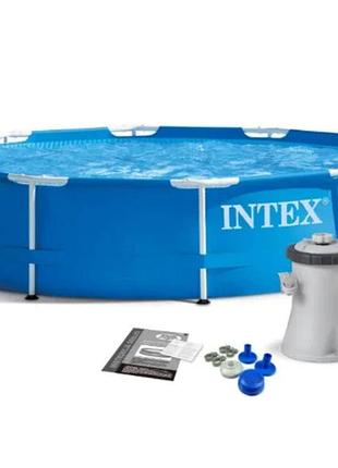 Каркасний басейн intex 28202, 305 x 76 см (фільтр-насос 1250 л/год)