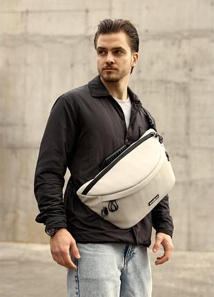 Чоловіча cумка-бананка під ноутбук sambag urban laptop