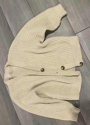 Кардиган для дівчинки h&m бежевий 116