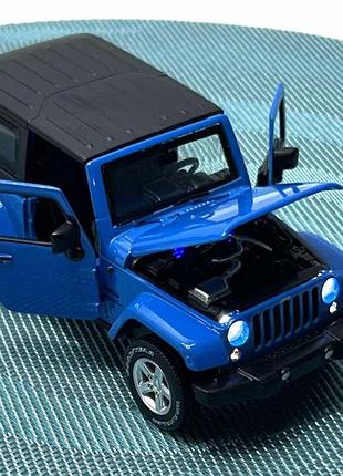 Игрушка машина металлическая mobicaro jeep wrangler 1:3 68331 2 цвета, 1:32 свет, звук, откр.двери, капот