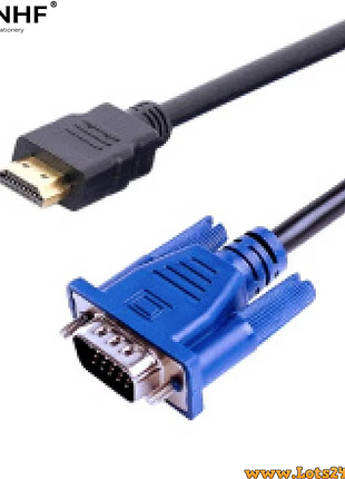 Hdmi vga кабель переходник full hd 1920x1080p конвертер видеосигнала адаптер для монитора проектора 1.8 метра