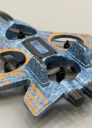 Літак 479-3 (12шт) р/к2,4g, акум, винищувач, 25,5см, пінопласт+пластик, світло, запасні лопаті, usbз