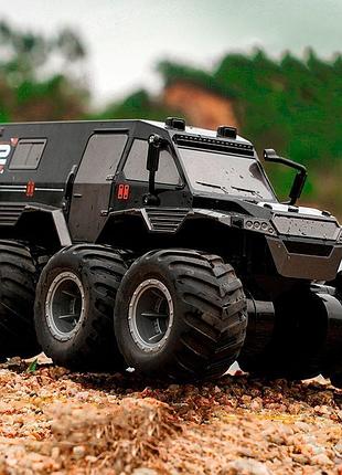 Машинка conqueror всюдихід-амфібія на пульті управління 8-колісний чорний