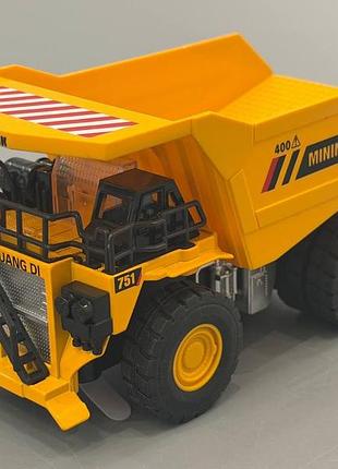 Самосвал as-2409 (24шт) автосвит, металл, инерция, 16см, звук, свет, резиновые колеса, подвижная деталь,