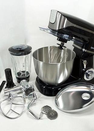 Многофункциональный кухонный комбайн rainberg rb-8080 4200вт 5л тестомес, мясорубка, блендер мощный