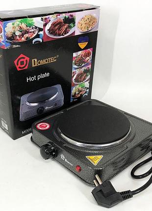 Электроплита настольная domotec ms-5821 дисковая на 1 конфорку, маленькая электроплита переносная