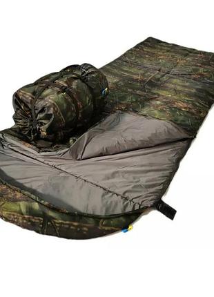 Спальний мішок sleeping bag 210*70 см камуфляжний, спальник зимовий 30, компактний, спальник мішок зимовий