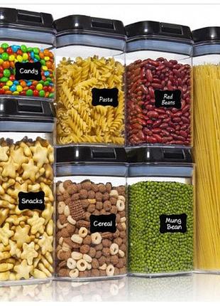 Набор контейнеров для еды food storage container set на защелках с уплотнителем из 7 предметов