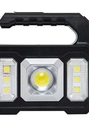 Ручной аккумуляторный led-фонарь kj-208 / ручной прожектор с функцией power bank