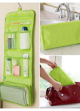 Органайзер дорожній сумочка travel storage bag косметичка. колір: зелений