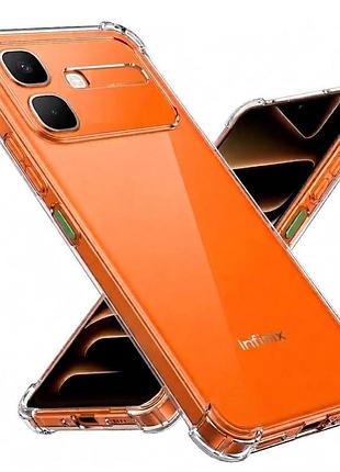Чехол fiji proof для infinix smart 20 (x6840b) прозрачный бампер с усиленными бортами transparent