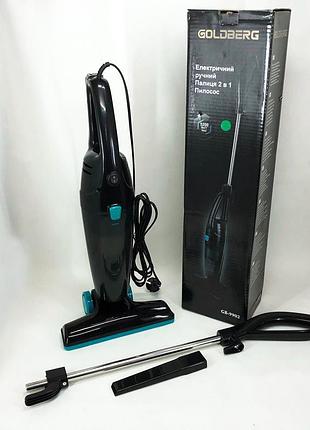 Вертикальний пилосос 2в1 із циклонним фільтром goldberg gb-9902 5200вт blue