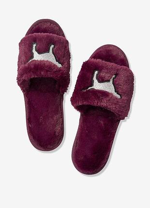 Хатні капці р.l (39-40) victoria's secret бардові