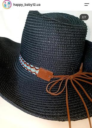 Черная ковбойская шляпа major wear (англия) | соломенная летняя шляпа в стиле вестерн