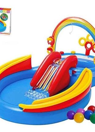 Intex игровой центр 57453 np (2) радуга, 297х193х135 см, 428 л, 7,560 кг, от 3-х лет