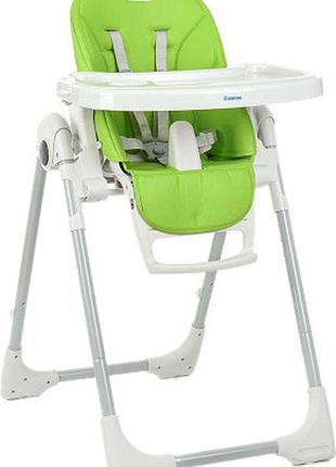 Стільчик me 1038 prime green apple (1шт) для годування, 2 колеса, рег.висота і спинка, екошкіра, зел