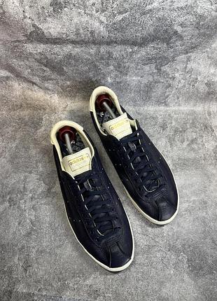 Рідкісні шкіряні кросівки adidas lacombe spzl / originals (темно-сині)