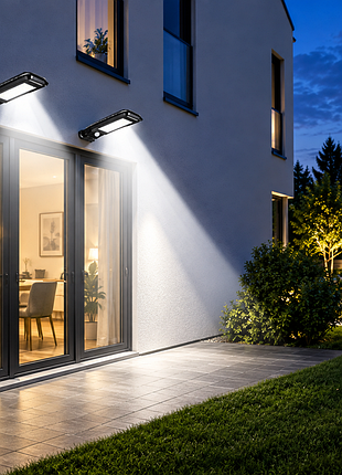 Вуличний світлодіодний світильник solar motion sensor light / ліхтар на сонячній батареї з датчиком руху ip65 4000 mah 2
