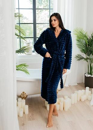 Халат жіночий довгий теплий махровий шарпеяр норка р.m,l,xl,2xl,3xl 50