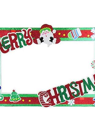 Рамка для фотозони merry christmas ho ho ho 86*55см 20-89 (6218)